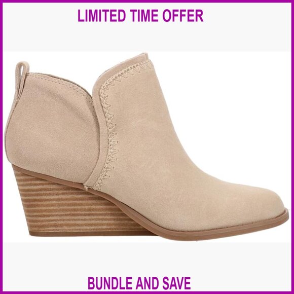 Suede Ankle Booties with Wedge Heel for Casual Wear